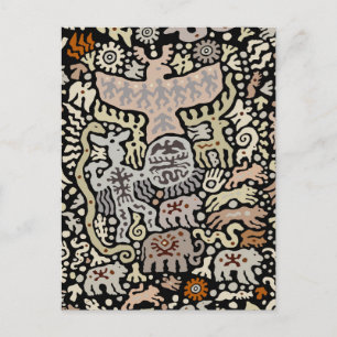 Schamanen-Peyote-Ritual Postkarte