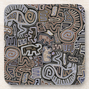 Schamanen-Peyote-Schlangen-Ritual-Geister Getränkeuntersetzer