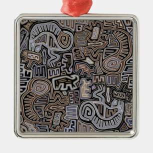 Schamanen Peyote Schlangenritual Geister Ornament Aus Metall