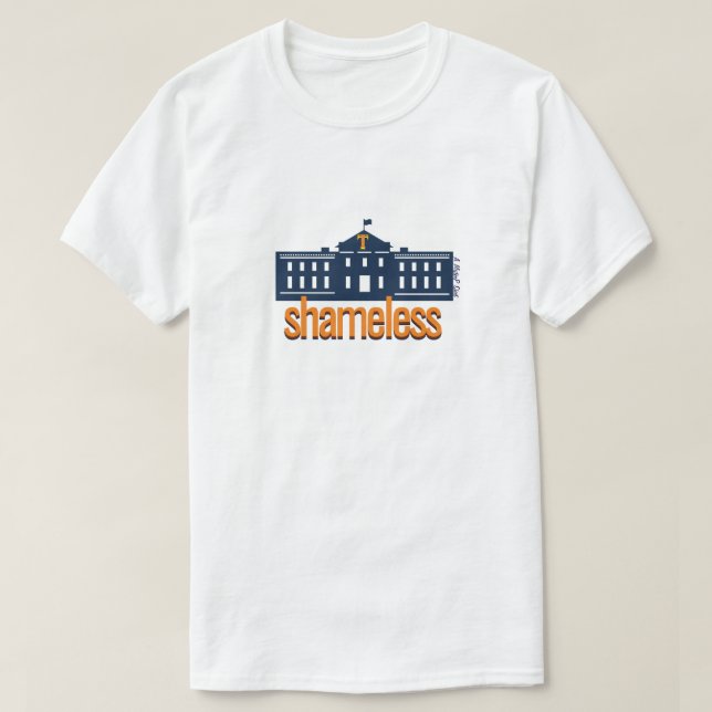 schamlos - Ein MisterP-Shirt T-Shirt (Design vorne)