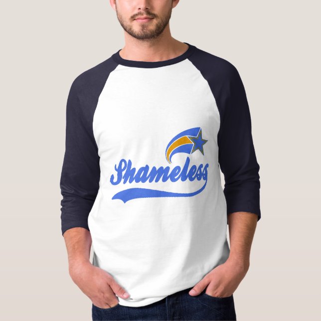 Schamloser Stern-Imitat-Baseball-T - Shirt (Vorderseite)