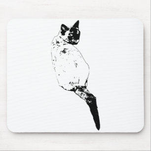 Scharf fokussierte Katze Mousepad
