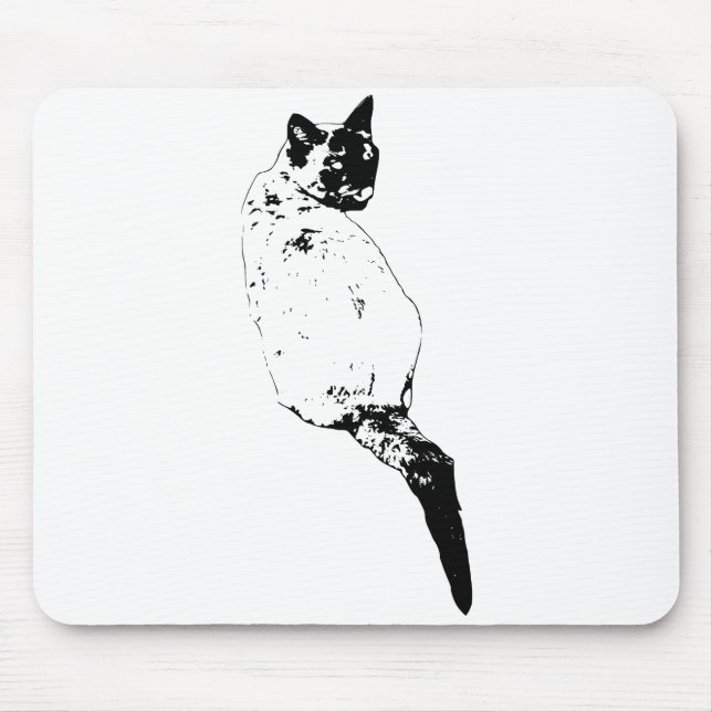 Scharf fokussierte Katze Mousepad (Vorne)