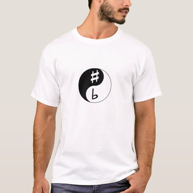 Scharf u. flach - Ying u. Yang T-Shirt (Vorderseite)