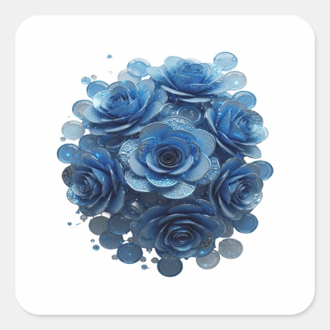 Scharfe blaue BLAUE ROSEN Sticker Druck (Vorderseite)