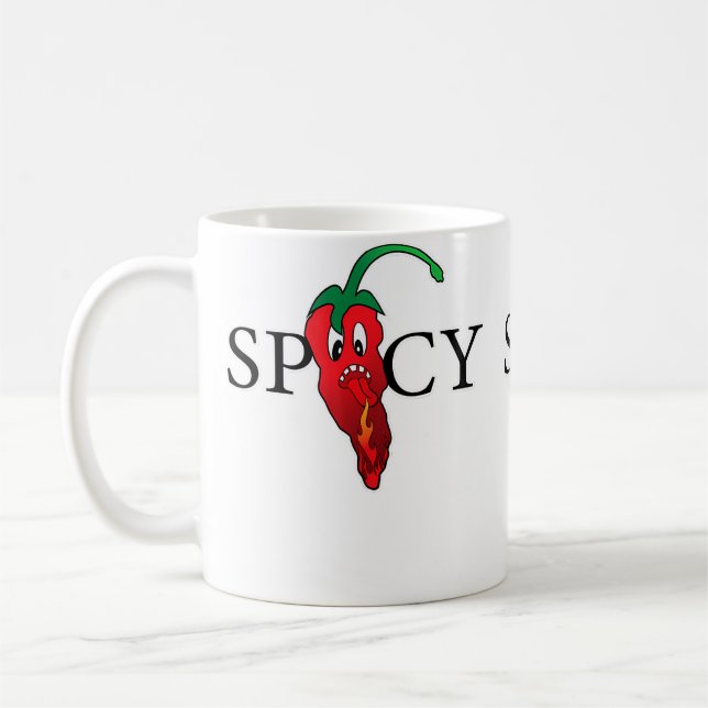 Scharfe Chili-Pfeffer-Emoticon Scharfe Emoticon Ch Kaffeetasse (Links)