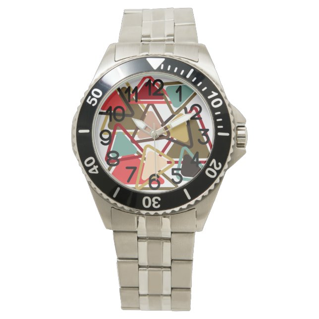 scharfe Dreiecke Armbanduhr (Vorderseite)