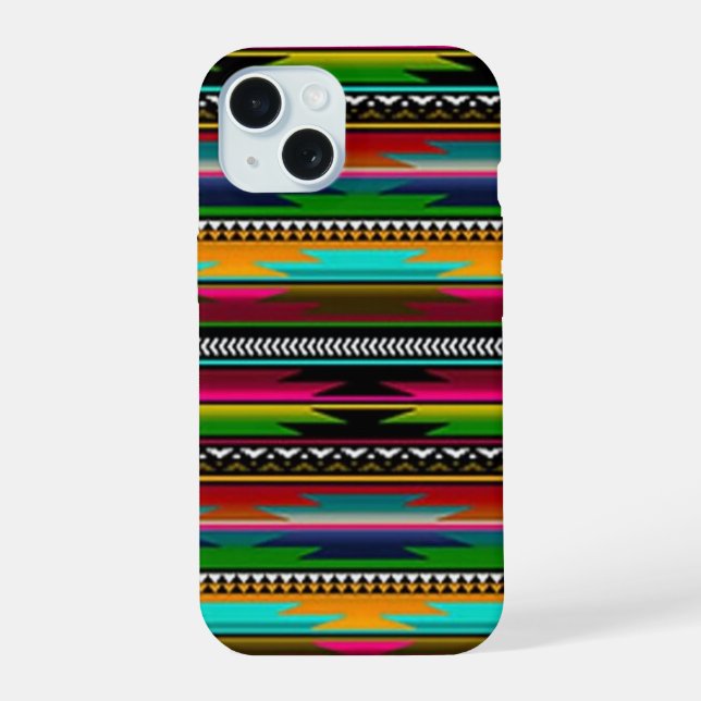 Scharfe Farben iPhone 15 Hülle (Rückseite)