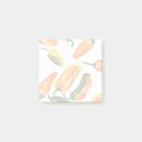 Scharfe Gedanken Farbige Paprika Haftnotizen