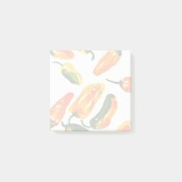Scharfe Gedanken Farbige Paprika Haftnotizen  Post-it Klebezettel