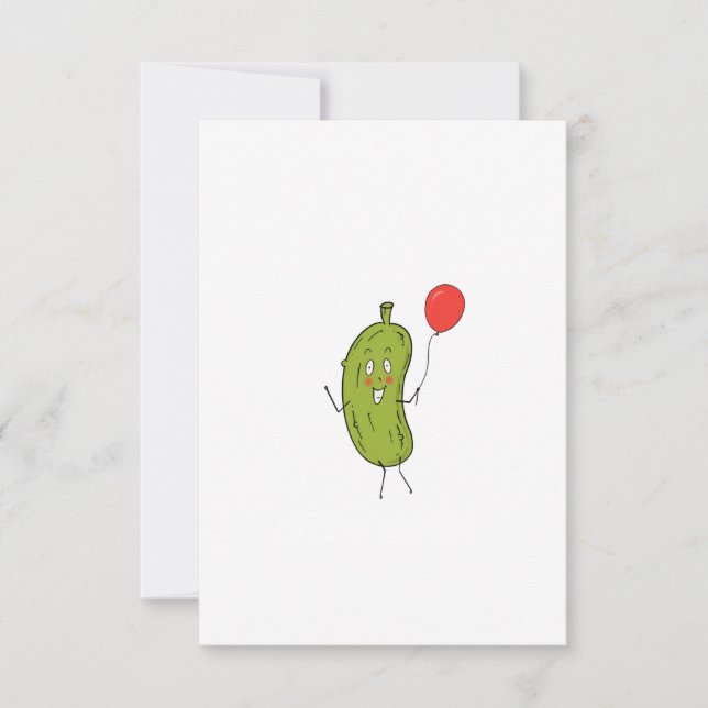 Scharfe grüne Gurke Dankeskarte (Vorderseite)