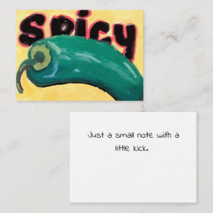 Scharfe Jalapeño-Minikarte Mitteilungskarte