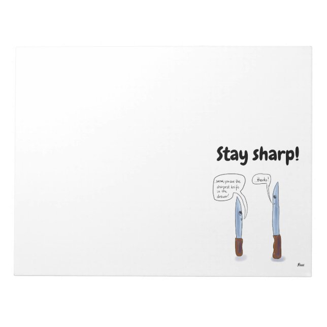 scharfe Notizblöcke bleibe (Vorderseite)