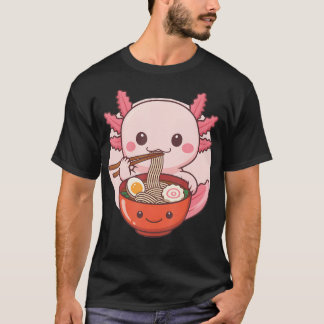 Scharfe Nudeln Ramon Kawaii Axolotl isst Scharfes T-Shirt