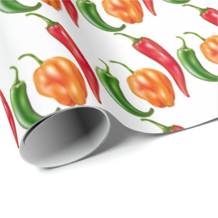 Scharfe Paprika Chili Habanero Jalapeno Geschenkpapier