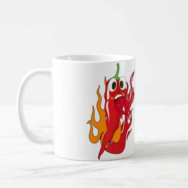 Scharfe Paprika-Feuer Kaffeetasse (Links)