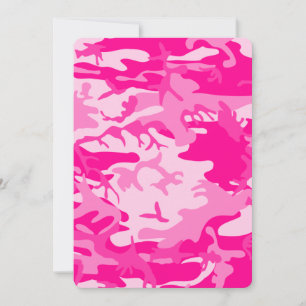 scharfe rosa Camouflage Einladung
