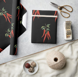 Scharfe rote Chili-Pfeffer-Verpackungspapier Geschenkpapier