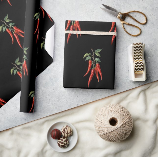 Scharfe rote Chili-Pfeffer-Verpackungspapier Geschenkpapier (Kunsthandwerk)