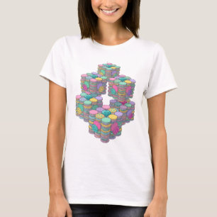 Scharfe Silber-MÜNZEN UND DIAMANTEN Werbedesign T-Shirt