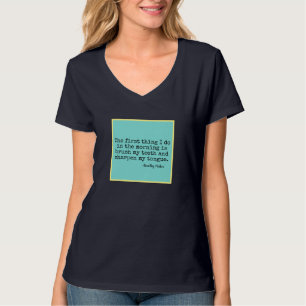Scharfe Zunge-Dorothy Parker-Zitat T-Shirt
