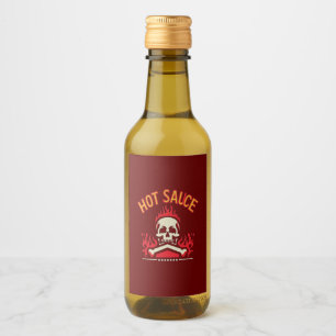 scharfer Chili Hot Sauce Weinetikett