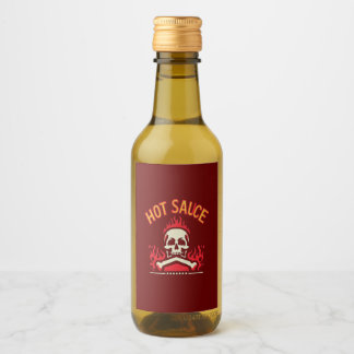 scharfer Chili Hot Sauce Weinetikett