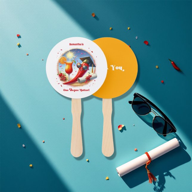 scharfer "One Degree Hotter"-Abschluss Fächer (Spicy "One Degree Hotter" Graduation Hand Fan)