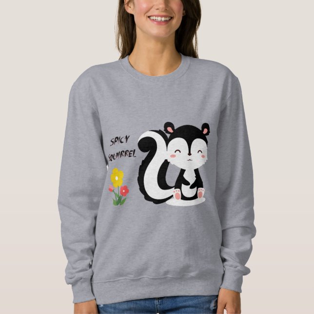 Scharfes Eichhörnchen Sweatshirt (Vorderseite)