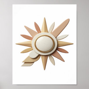 Scharfes Gold ABSTRACTE KUNST Grafikdesign Poster