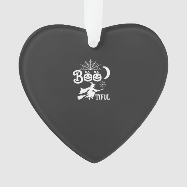 Scharfes Halloween-Hexen-Mond-Design_1 Ornament (Vorderseite)