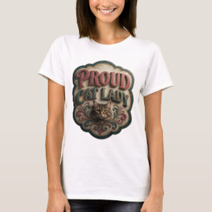 Scharfes Rosa STOLZE KATZENFRAU Individuelles Desi T-Shirt
