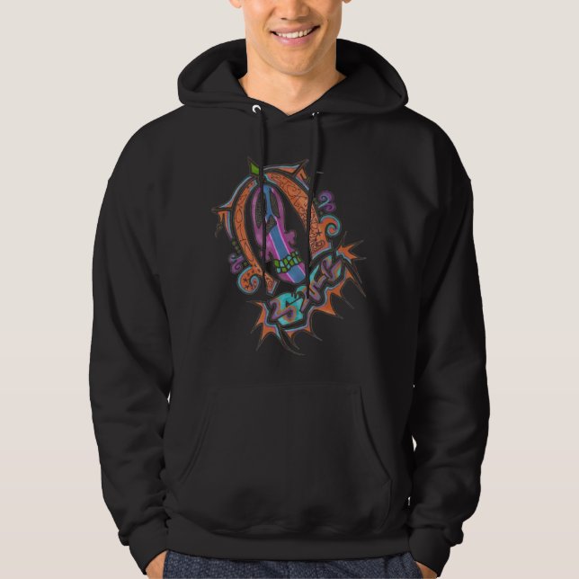 Scharfes Schädellogo Hoodie (Vorderseite)