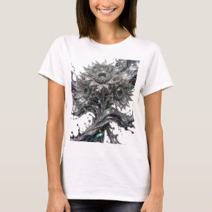 Scharfes Silber ABSTRACT ART individuelles T-Shirt