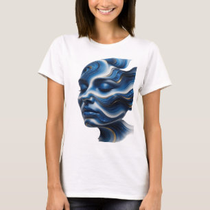 Scharfes Silber ABSTRACTE KUNST Abstrakte Gestaltu T-Shirt