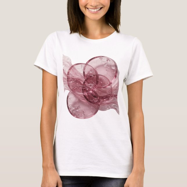 Scharfes Silber ABSTRACTE KUNST Moderne Gestaltung T-Shirt (Vorderseite)