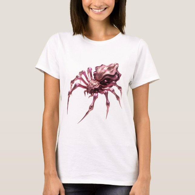 Scharfes Silber ABSTRACTE KUNST Moderne Gestaltung T-Shirt (Vorderseite)