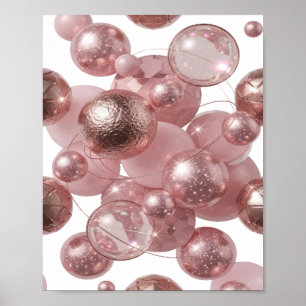 Scharfes Silber ABSTRACTE KUNST Poster