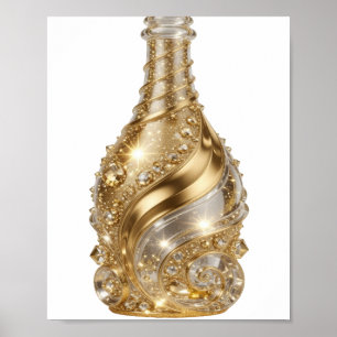 Scharfes Silber GOLDEN GLAMOUR Poster