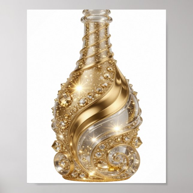 Scharfes Silber GOLDEN GLAMOUR Poster (Vorne)