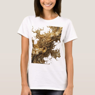 Scharfes Silber GOLDENER MECHANISCHER FLOW Stateme T-Shirt