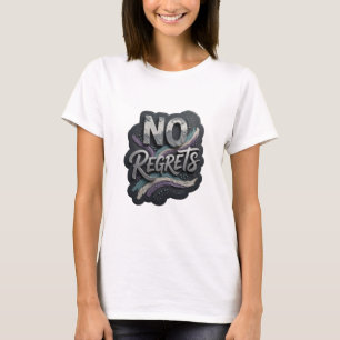Scharfes Silber KEINE REUE 3D Text Kunst T-Shirt