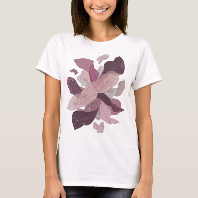 Scharfes Silber MAGNOLIA GALAXY Statement-Design T-Shirt (Vorderseite)