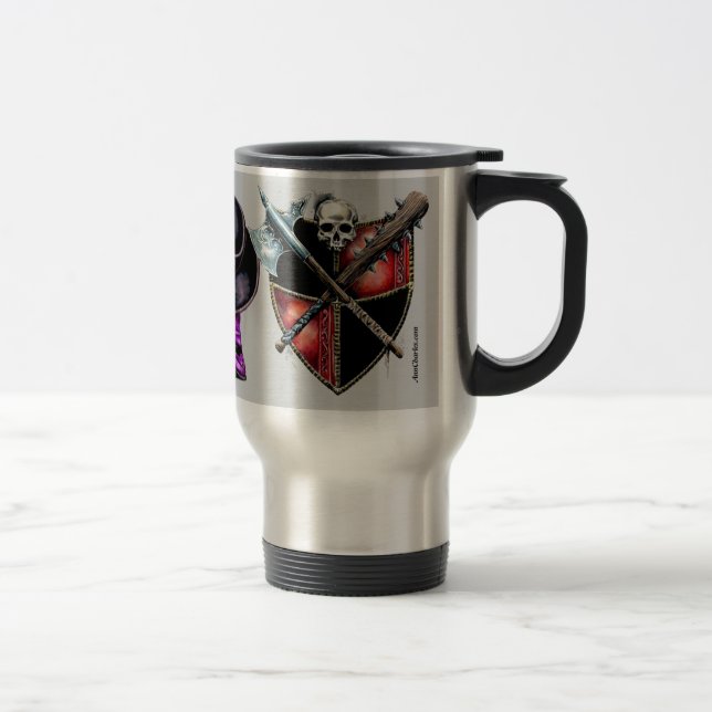 Scharfrichter Wappen Travel Mug von Ann Charles Reisebecher (Rechts)