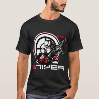 Scharfschütze lustiges Mädchen T-Shirt
