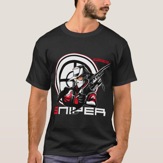 Scharfschütze lustiges Mädchen T-Shirt (Vorderseite)