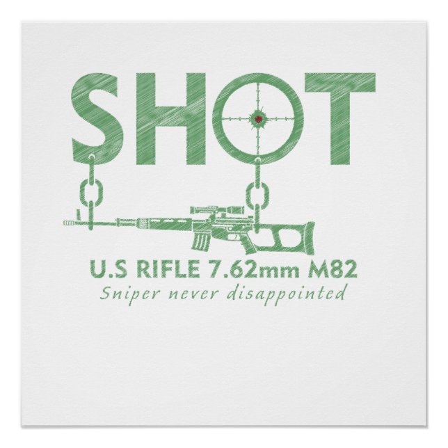 Scharfschützengewehr 7,62 M82 Militäreinsatz Poster (Vorderseite)