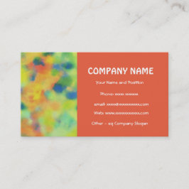 Scharlach, Orange, Green, Royal Blue Business Card Visitenkarte