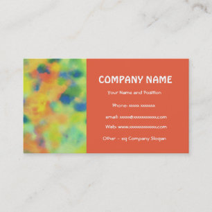 Scharlach, Orange, Green, Royal Blue Business Card Visitenkarte