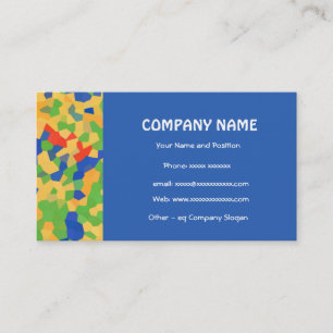 Scharlach, Orange, Green, Royal Blue Business Card Visitenkarte